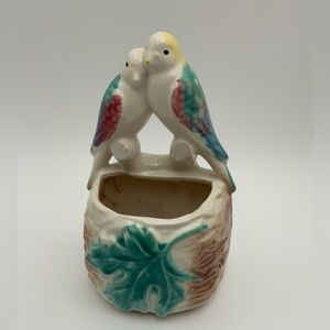 Vintage Wall Pocket Planter by Morton Pottery Love Birds 1950s